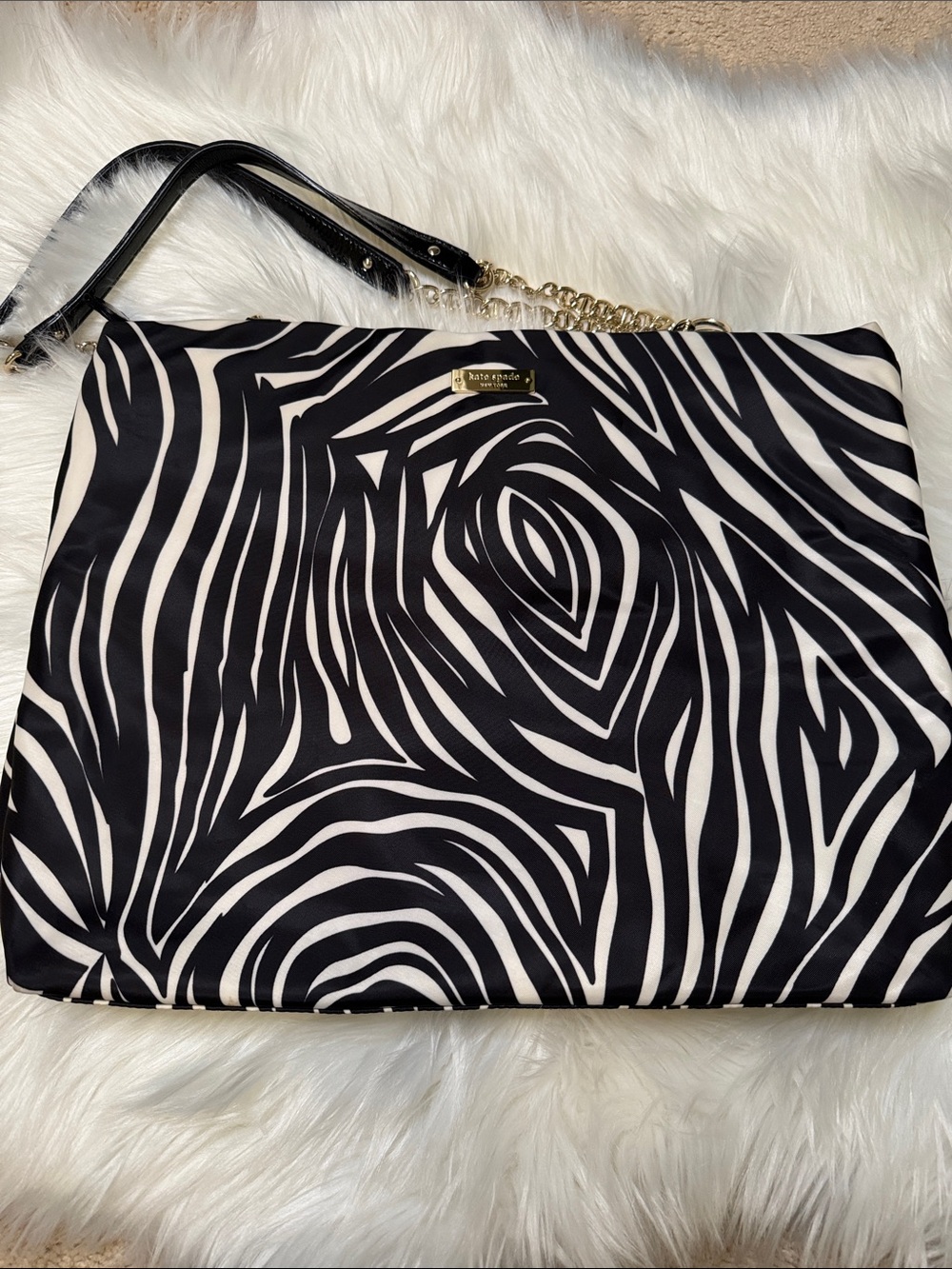 Kate Spade Zebra Bow Tote Bag - Picture 2 of 6